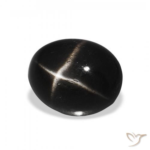 Stella Diopside Nero naturale da 4.05 ct, Ovale, Opaco