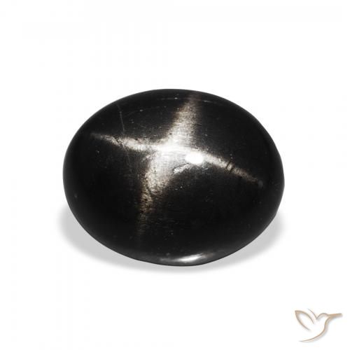 4.63ct Naturale Nero Stella Diopside, Ovale, Opaco