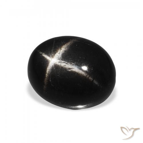 Stella Diopside Nero naturale da 4.63 ct, Ovale, Opaco