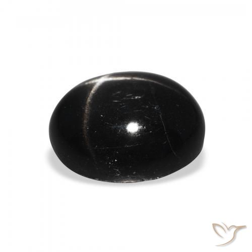 Stella Diopside Nero naturale da 4.63 ct, Ovale, Opaco
