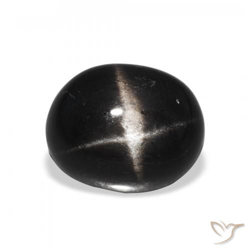4.61ct Naturale Nero Stella Diopside, Ovale, Opaco