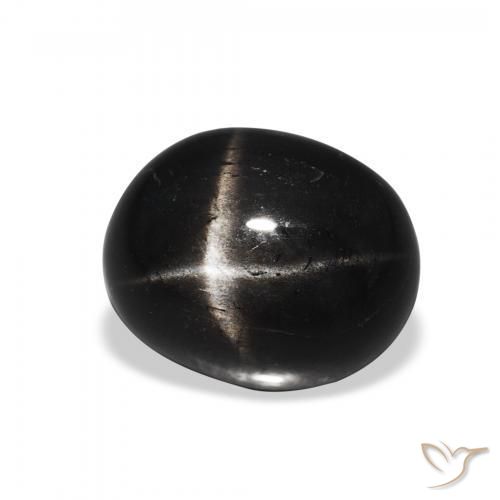 Stella Diopside Nero naturale da 4.61 ct, Ovale, Opaco