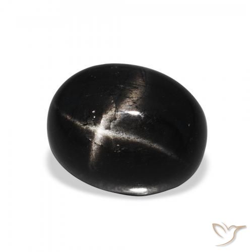 Stella Diopside Nero naturale da 5.70 ct, Ovale, Opaco