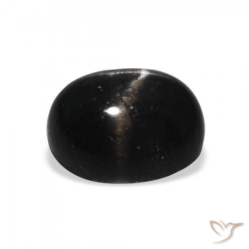 Stella Diopside Nero naturale da 5.70 ct, Ovale, Opaco