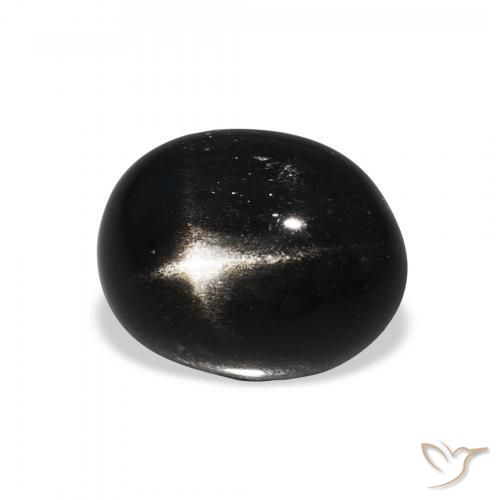 Stella Diopside Nero naturale da 4.36 ct, Ovale, Opaco
