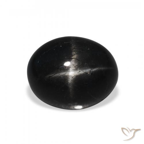4.42ct Naturale Nero Stella Diopside, Ovale, Opaco
