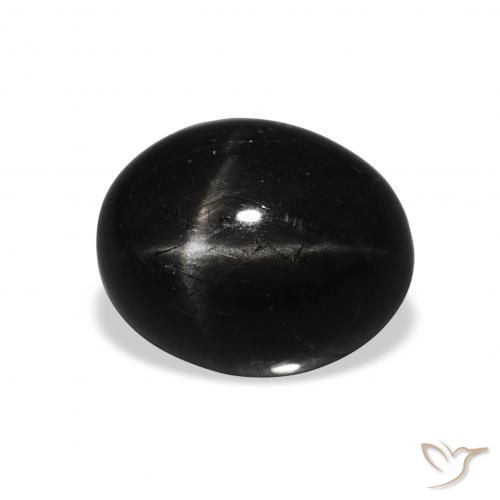 Stella Diopside Nero naturale da 4.42 ct, Ovale, Opaco
