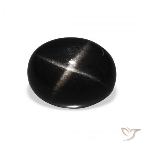 5.32ct Naturale Nero Stella Diopside, Ovale, Opaco