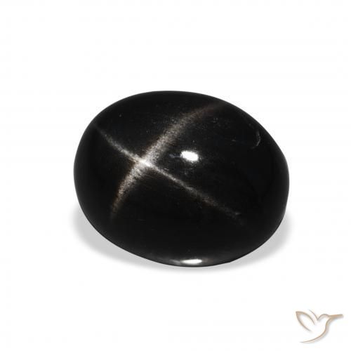 Stella Diopside Nero naturale da 5.32 ct, Ovale, Opaco