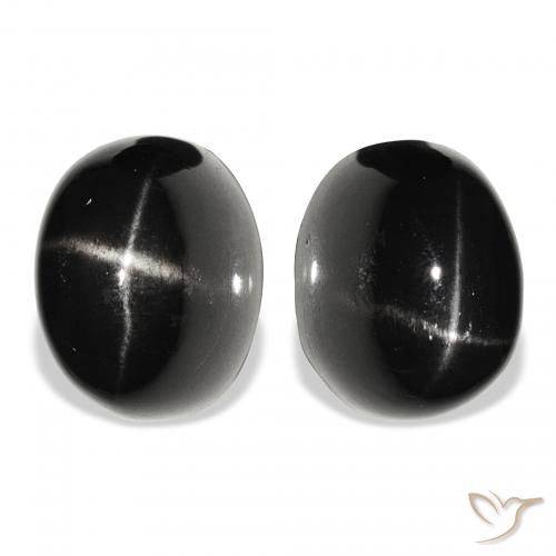 12.09ctw Nero Stella Diopside, Ovale, Opaco