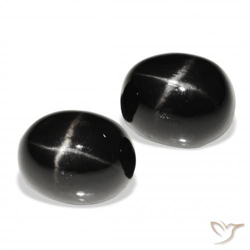 Gemme di Stella Diopside Nero naturale da 12.09 ct, Ovale, Opaco