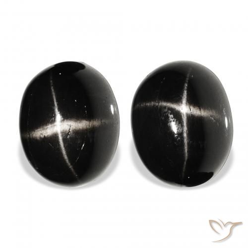 9.78ctw Naturale Nero Stella Diopside, Ovale, Opaco