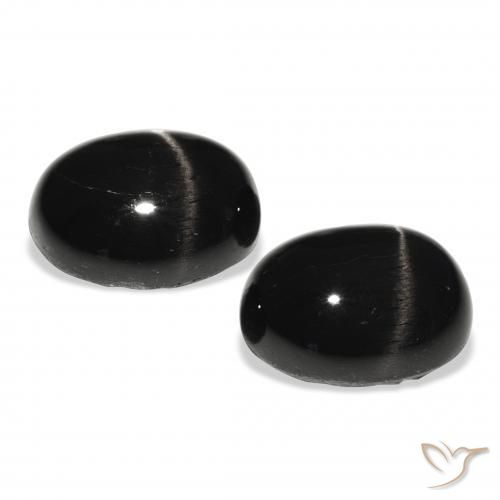 Gemme di Stella Diopside Nero naturale da 9.78 ct, Ovale, Opaco