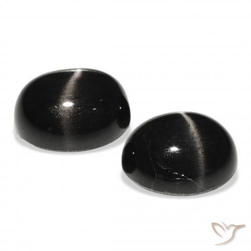 Gemme di Stella Diopside Nero naturale da 10.35 ct, Ovale, Opaco