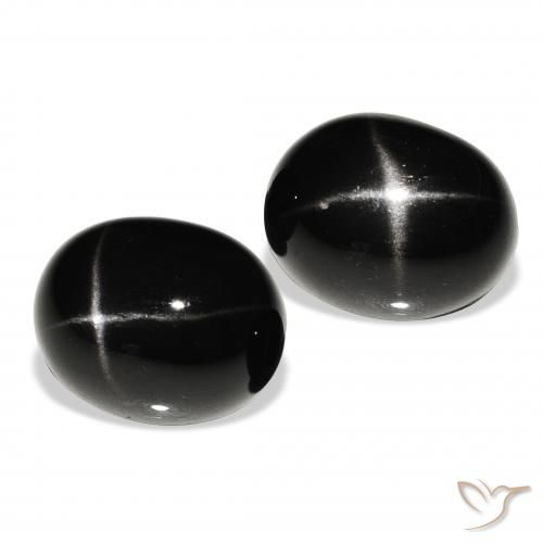 Gemme di Stella Diopside Nero naturale da 13.24 ct, Ovale, Opaco