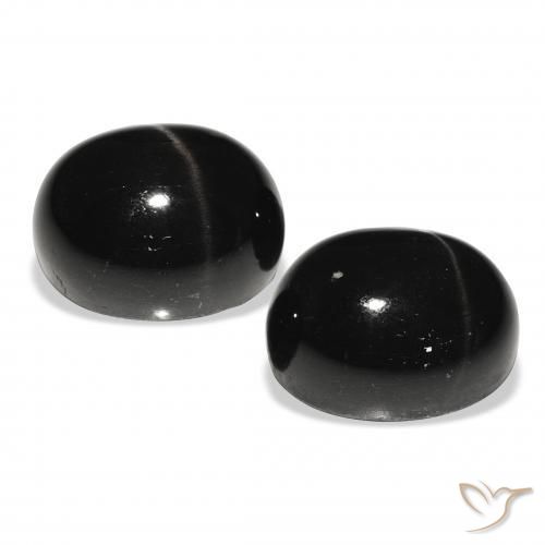Gemme di Stella Diopside Nero naturale da 13.24 ct, Ovale, Opaco