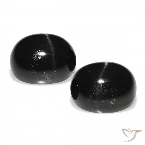 Gemme di Stella Diopside Nero naturale da 12.53 ct, Ovale, Opaco