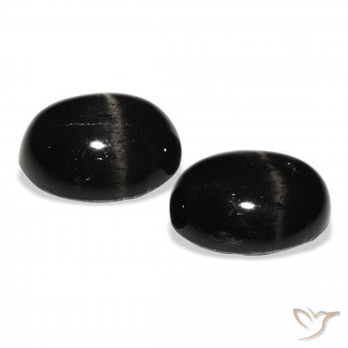 Gemme di Stella Diopside Nero naturale da 8.47 ct, Ovale, Opaco