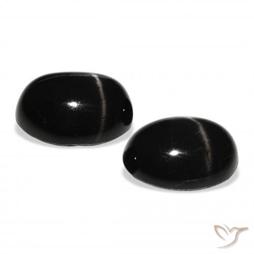 Gemme di Stella Diopside Nero naturale da 8.10 ct, Ovale, Opaco