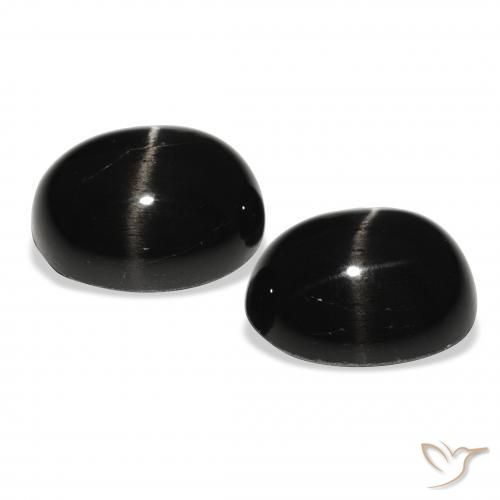 Gemme di Stella Diopside Nero naturale da 10.09 ct, Ovale, Opaco