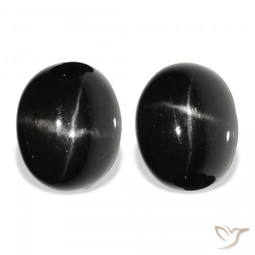 12.00ctw Naturale Nero Stella Diopside, Ovale, Opaco