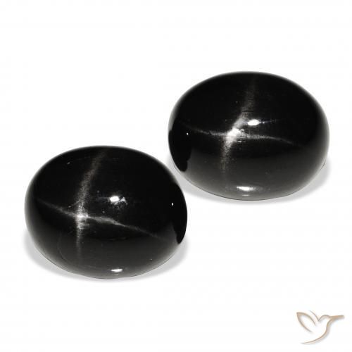 Gemme di Stella Diopside Nero naturale da 12.00 ct, Ovale, Opaco