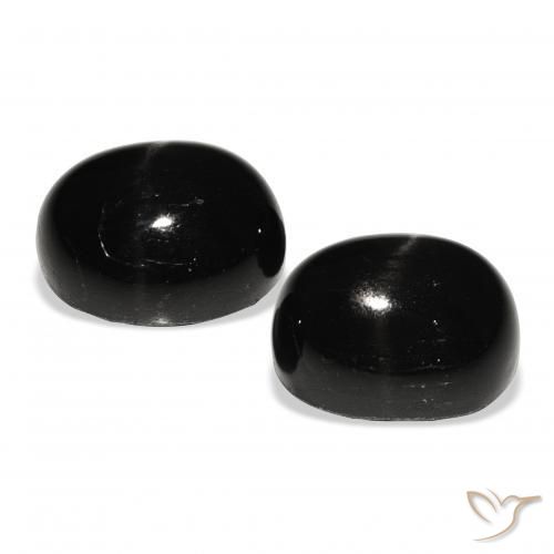 Gemme di Stella Diopside Nero naturale da 12.00 ct, Ovale, Opaco