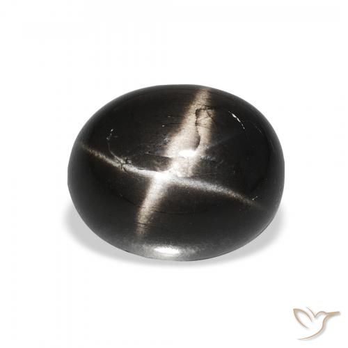 4.25ct Naturale Nero Stella Diopside, Ovale, Opaco