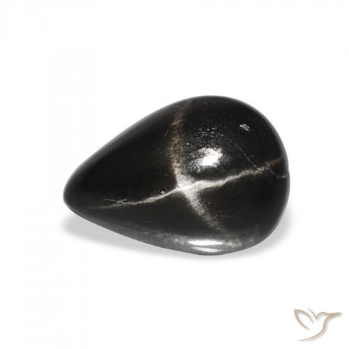 2.24ct Naturale Nero Stella Diopside, Forma a pera, Opaco
