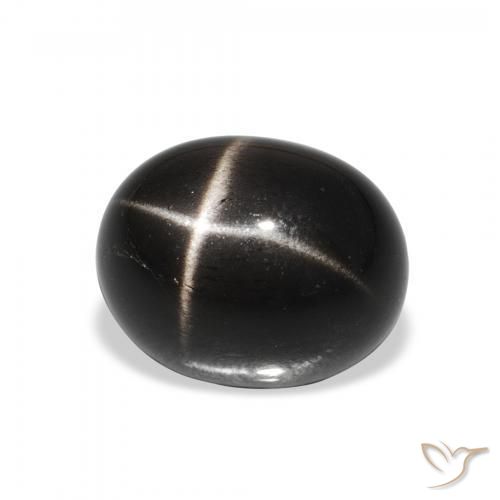 Stella Diopside Nero naturale da 5.85 ct, Ovale, Opaco
