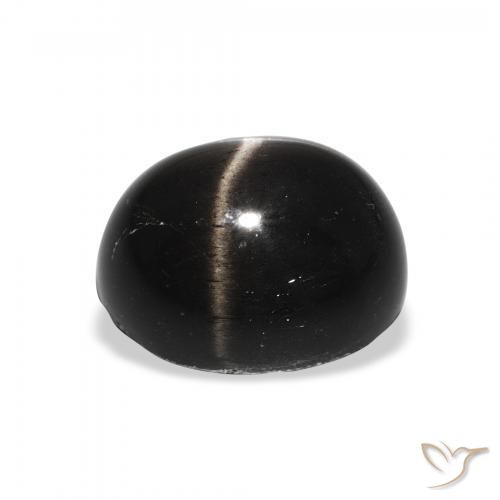 Stella Diopside Nero naturale da 5.85 ct, Ovale, Opaco