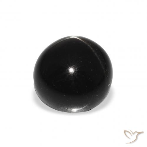 Stella Diopside Nero naturale da 3.55 ct, Rotondo, Opaco