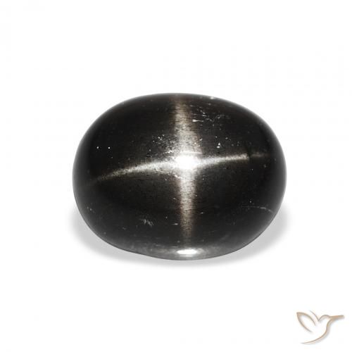 Stella Diopside Nero naturale da 3.85 ct, Ovale, Opaco