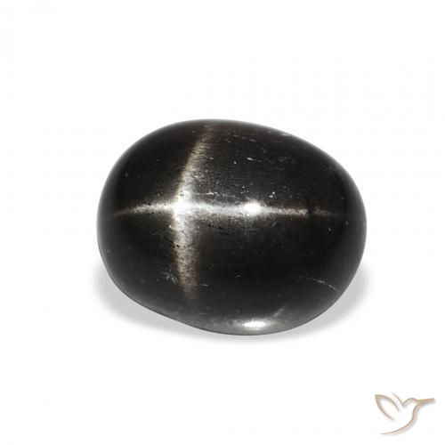 Stella Diopside Nero naturale da 3.85 ct, Ovale, Opaco