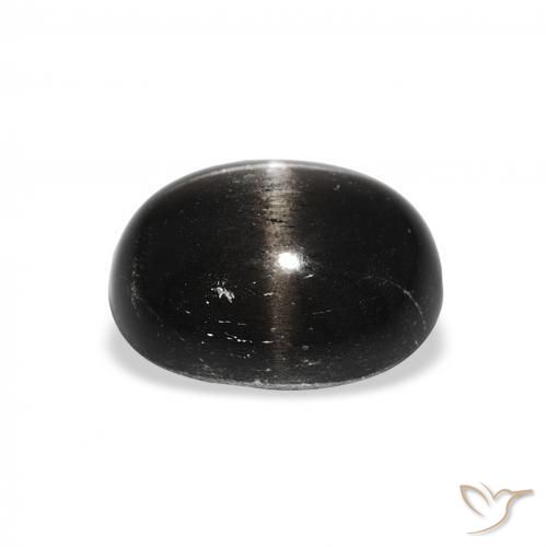 Stella Diopside Nero naturale da 3.85 ct, Ovale, Opaco