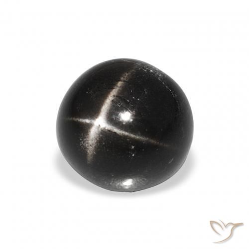 Stella Diopside Nero naturale da 2.44 ct, Rotondo, Opaco