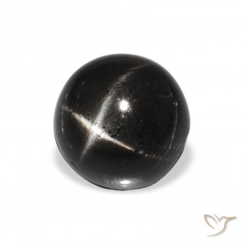 Stella Diopside Nero naturale da 2.70 ct, Rotondo, Opaco