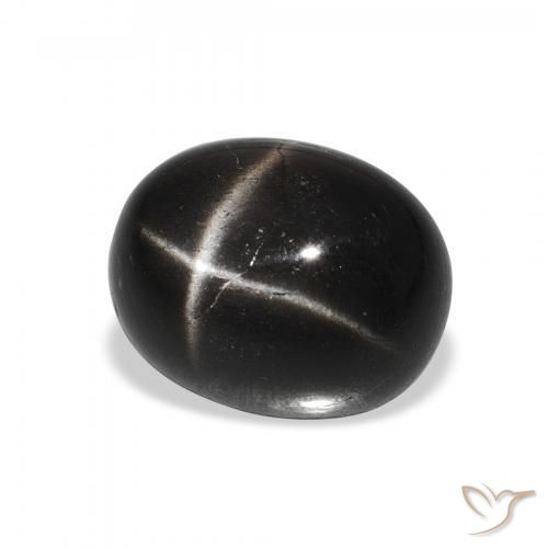 Stella Diopside Nero naturale da 5.27 ct, Ovale, Opaco
