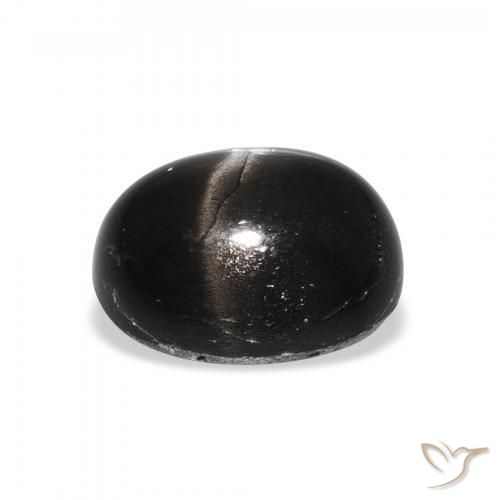Stella Diopside Nero naturale da 5.27 ct, Ovale, Opaco