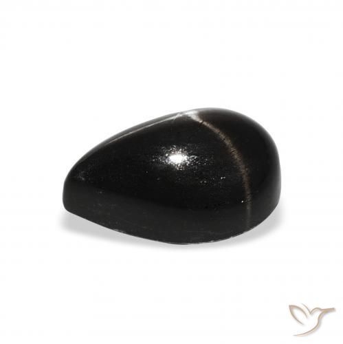 Stella Diopside Nero naturale da 2.66 ct, Forma a pera, Opaco