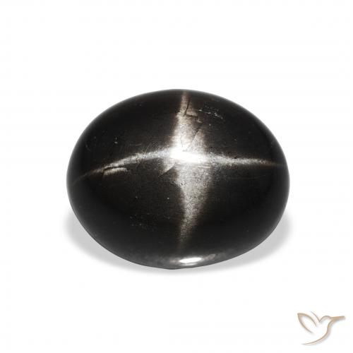 5.13ct Naturale Nero Stella Diopside, Ovale, Opaco