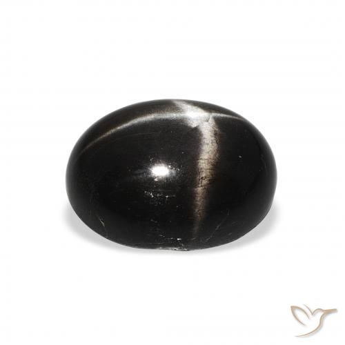 Stella Diopside Nero naturale da 5.13 ct, Ovale, Opaco