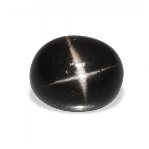 Stella Diopside Nero naturale da 5.95 ct, Ovale, Opaco
