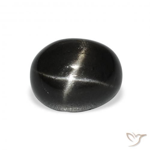 Stella Diopside Nero naturale da 4.91 ct, Ovale, Opaco
