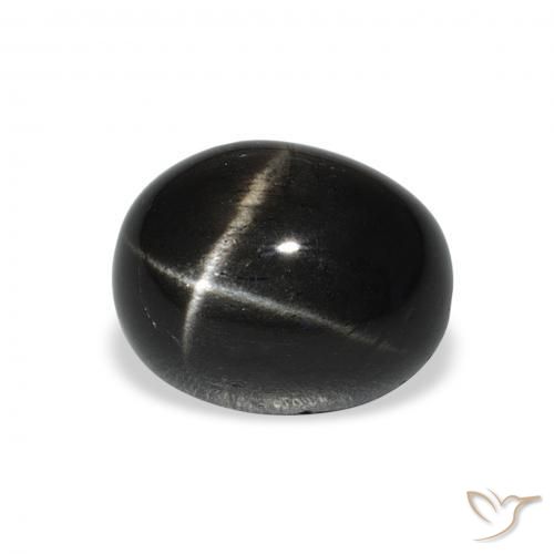 Stella Diopside Nero naturale da 4.91 ct, Ovale, Opaco