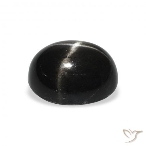 Stella Diopside Nero naturale da 4.91 ct, Ovale, Opaco