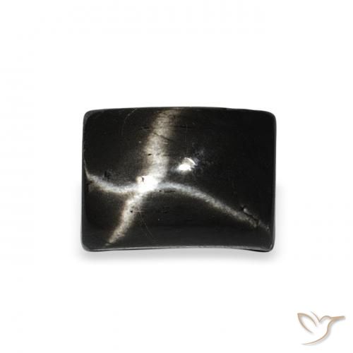 2.85ct Naturale Nero Stella Diopside, Taglio a baguette, Opaco