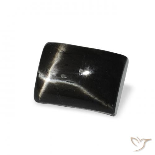 Stella Diopside Nero naturale da 2.85 ct, Taglio a baguette, Opaco
