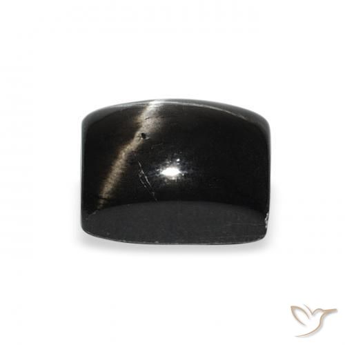 Stella Diopside Nero naturale da 2.85 ct, Taglio a baguette, Opaco