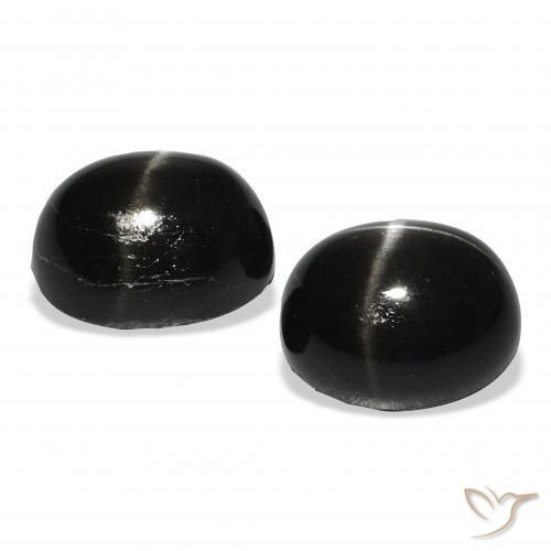 Gemme di Stella Diopside Nero naturale da 12.73 ct, Ovale, Opaco